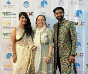 Abrams and Bustamante at Nepal America Int’l Film Festival
